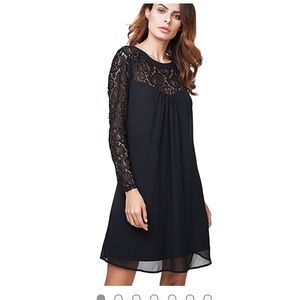 Black Chiffon and Lace Dress